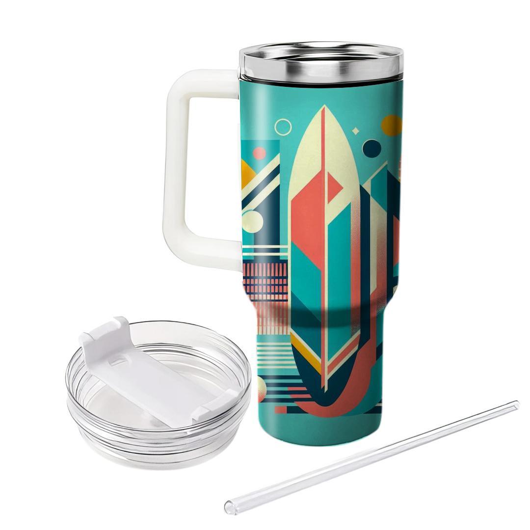 Retro Beach Wave  Personalized Tumblers