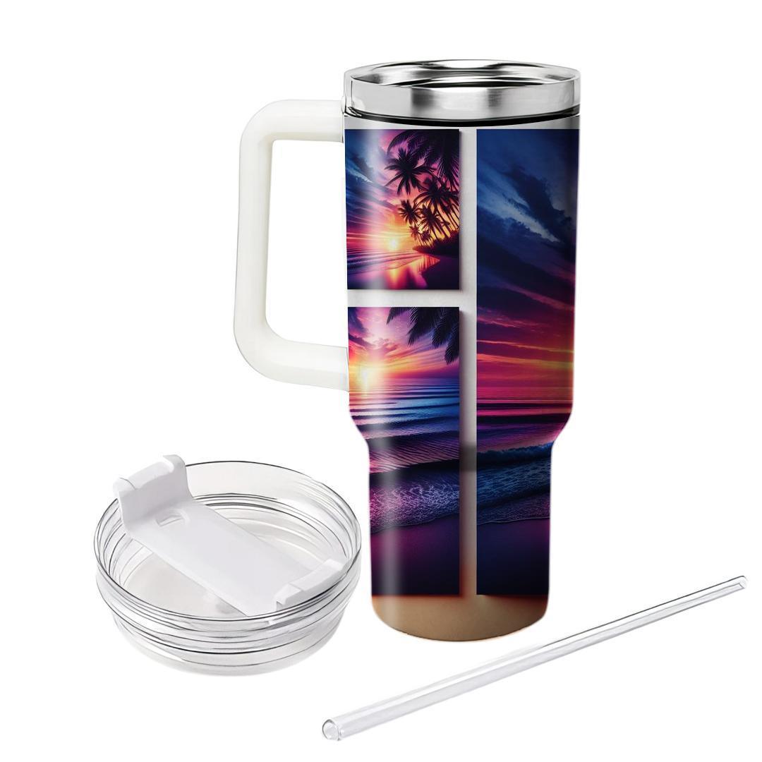 Summer Sunset Beach Vibes  Tumbler Cups