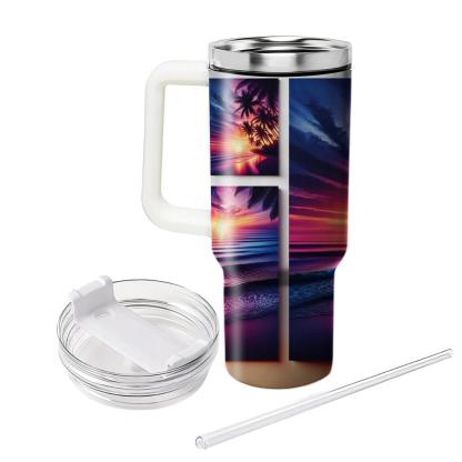 Summer Sunset Beach Vibes  Tumbler Cups