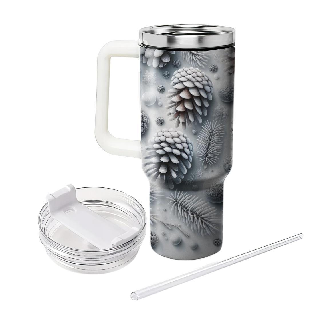 Winter Frosted Pinecones  Tumblers For Gifts
