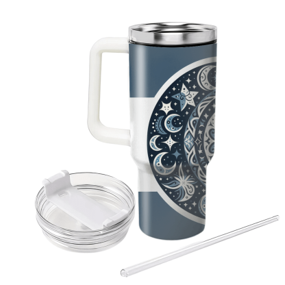 Celestial Crescent Pattern  Custom Tumblers