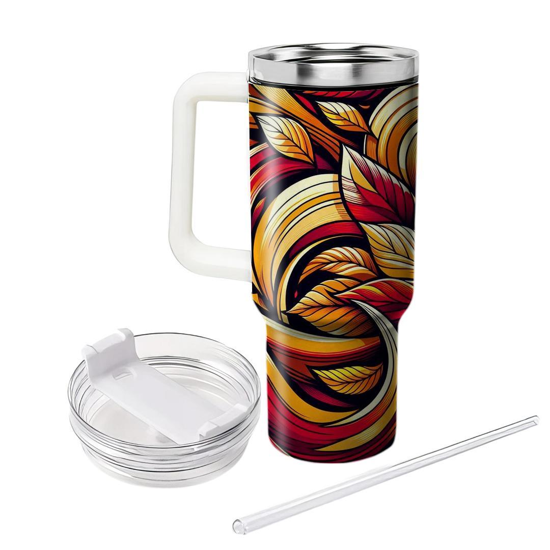 Crimson Leaf Whirlwind  Travel Tumblers