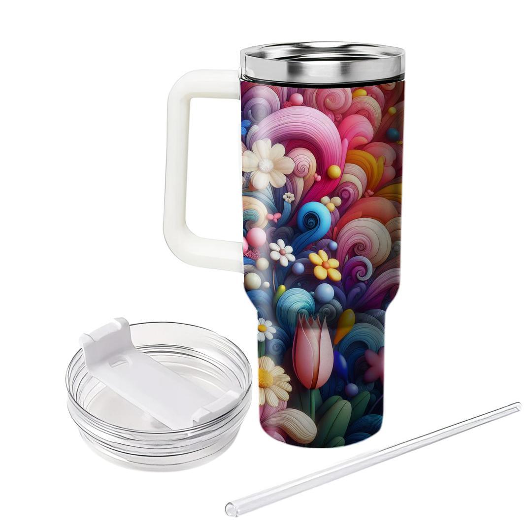 Charming Floral Swirls  Insulated Tumblers