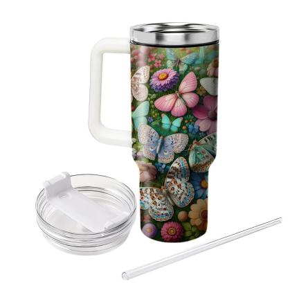 Floral Butterfly Ballet  Tumblers With Lids