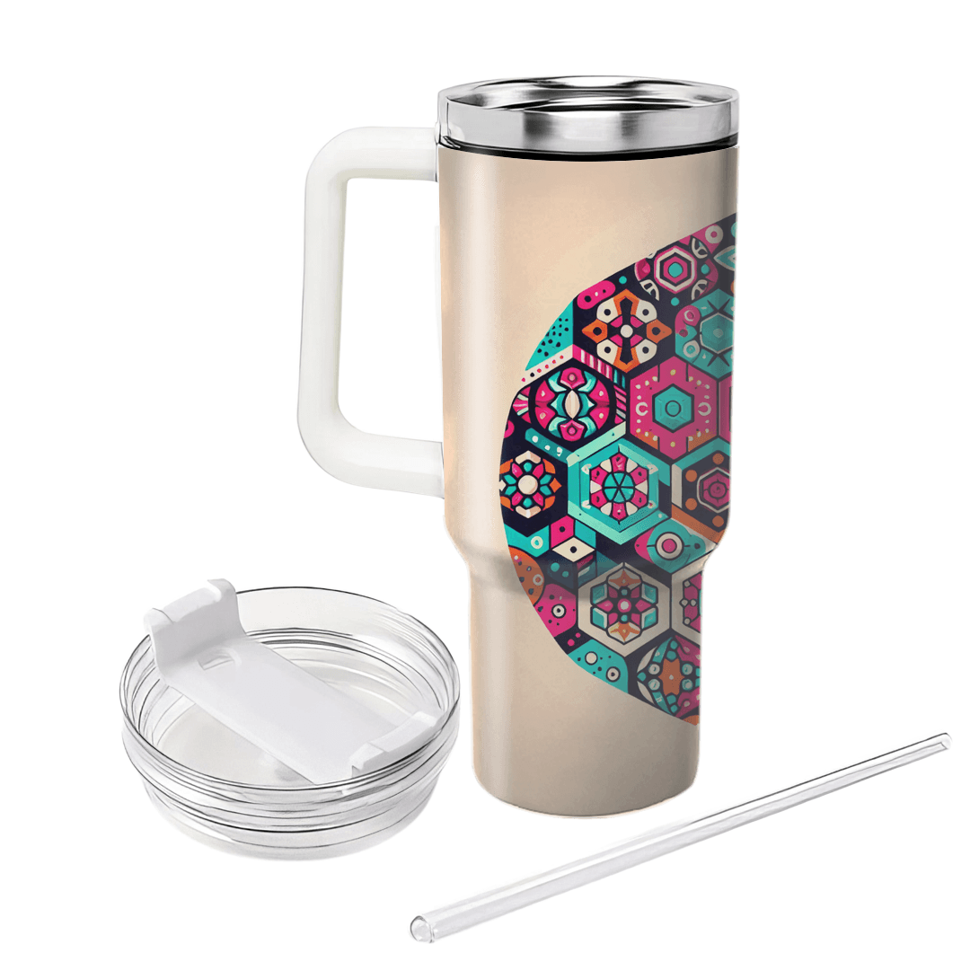 Colorful Hexagon Patterns  Custom Tumblers