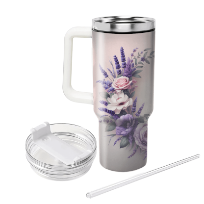 Elegant Floral Wreath  Unique Tumblers