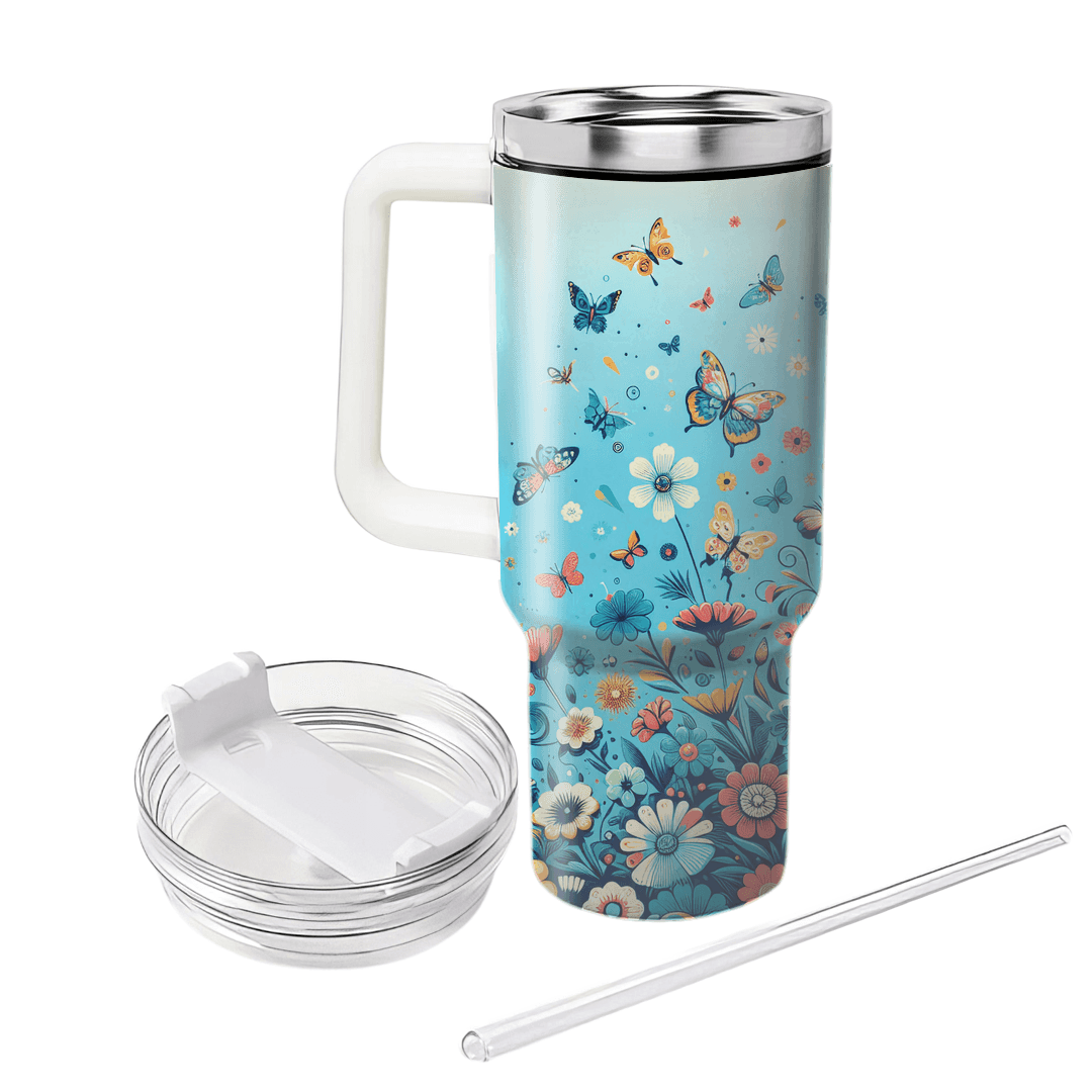 Summer Garden Party  Tumblers With Lids