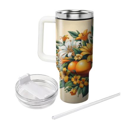 Sunny Citrus Bloom  Insulated Tumblers