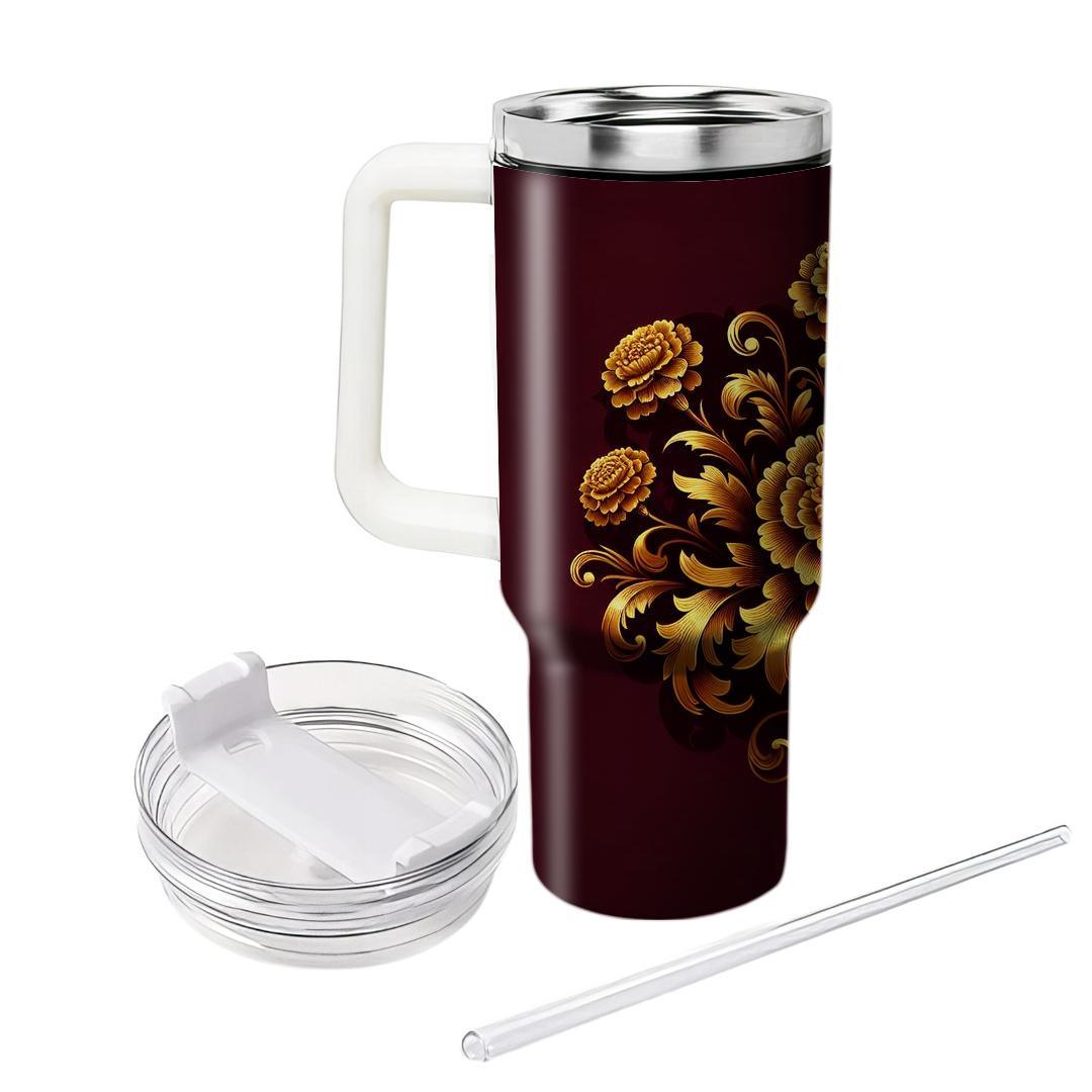 Majestic Marigold Majesty  Tumblers With Lids