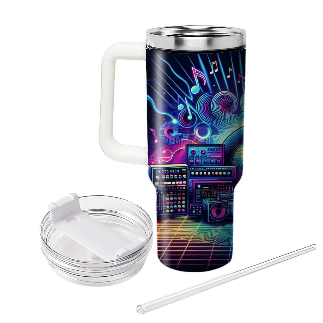 Funky Synthwave Symphony  Personalized Tumblers