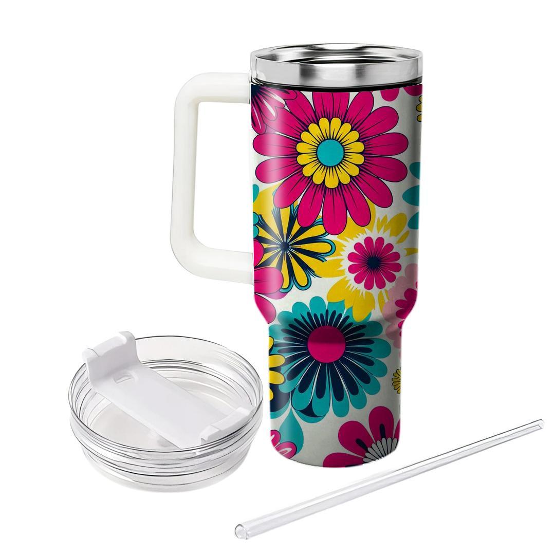 Mod Floral Retro  Travel Tumblers