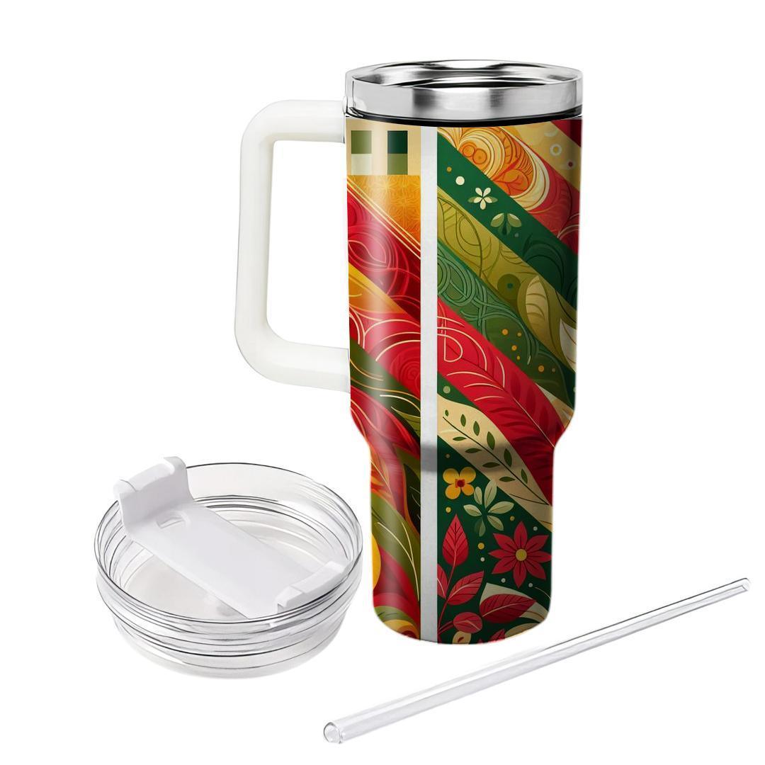 Cheerful Floral Patchwork  Insulated Tumblers