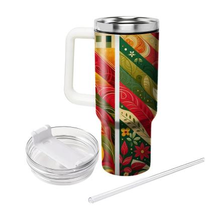 Cheerful Floral Patchwork  Insulated Tumblers