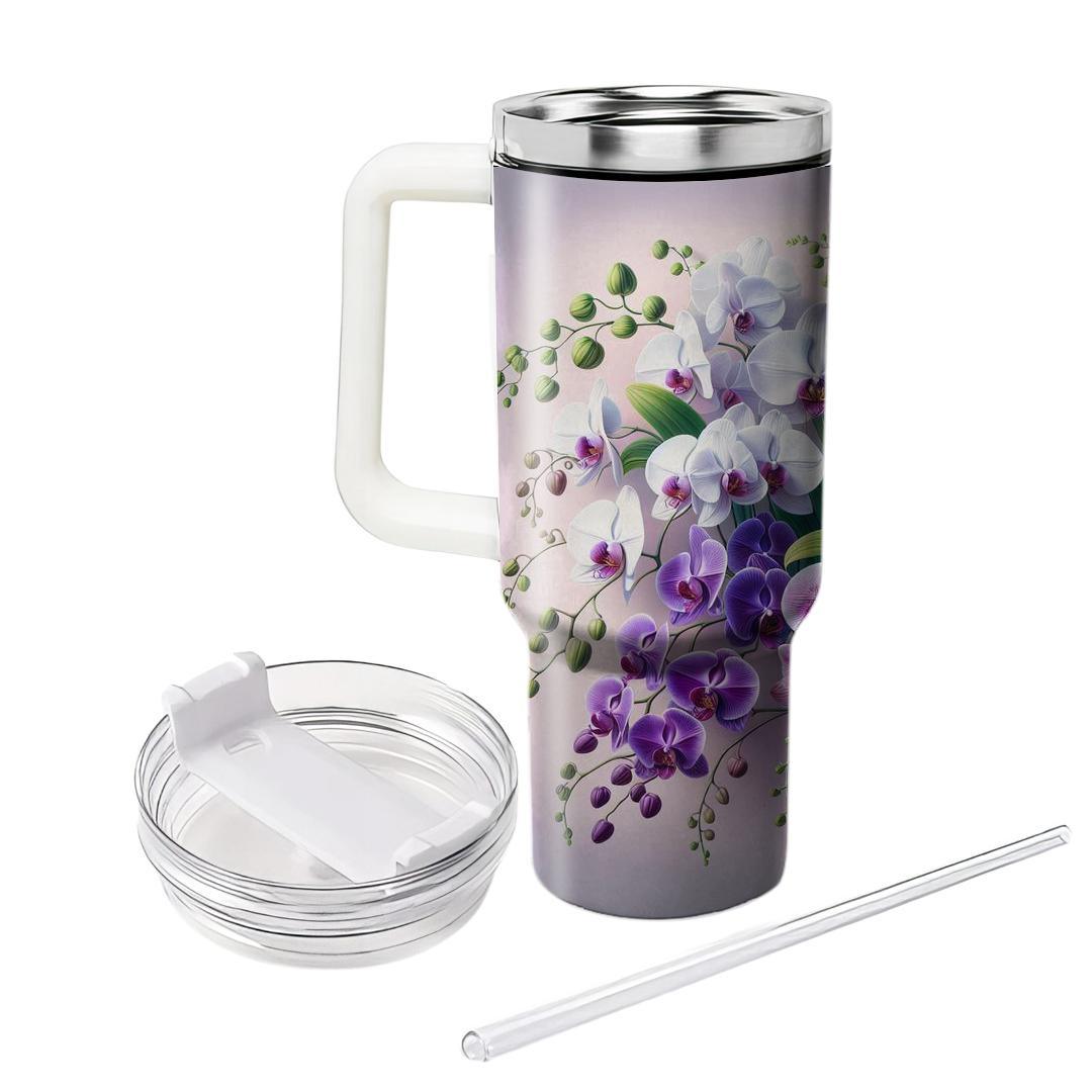 Majestic Orchid Bloom  Unique Tumblers