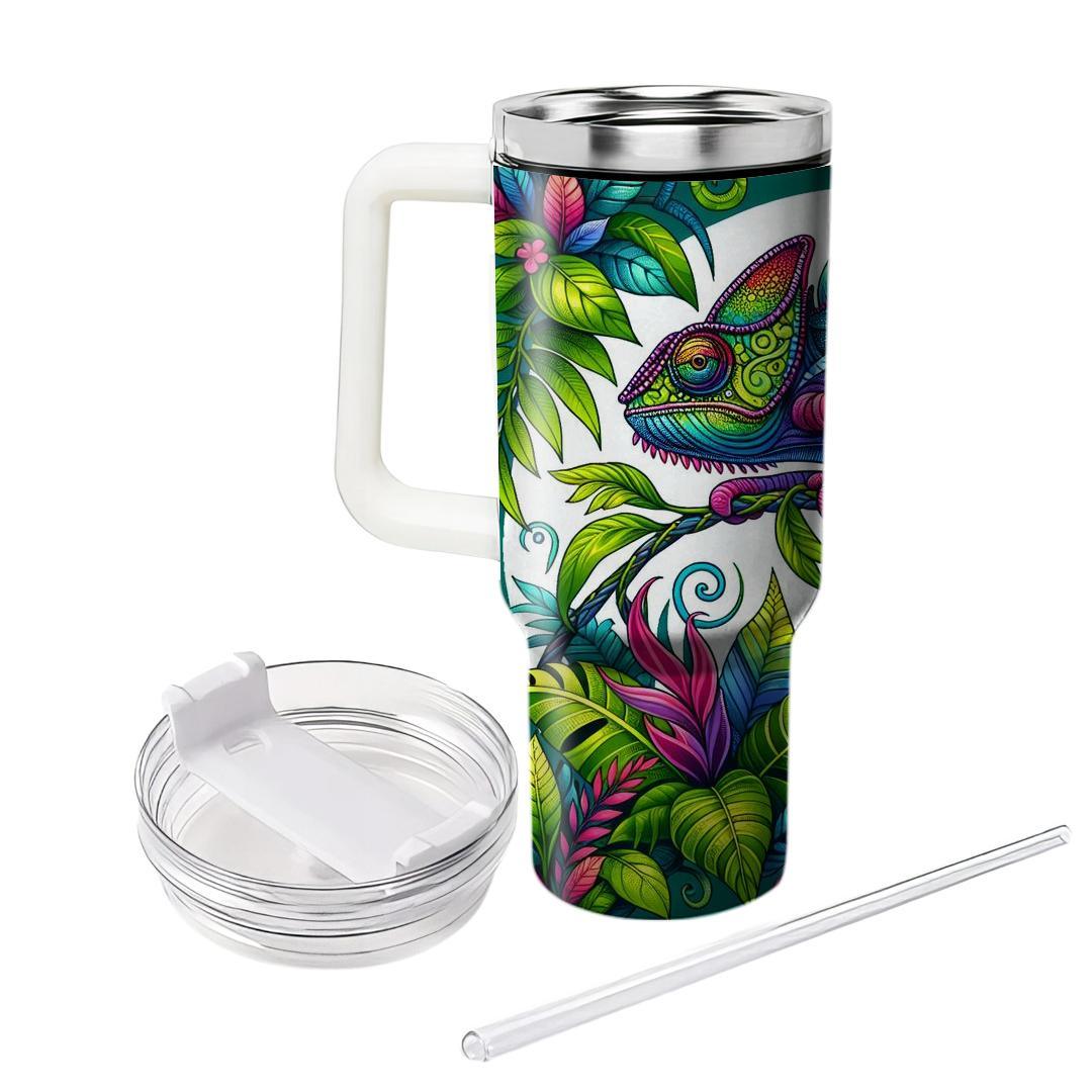 Colorful Chameleon  Tumbler Cups