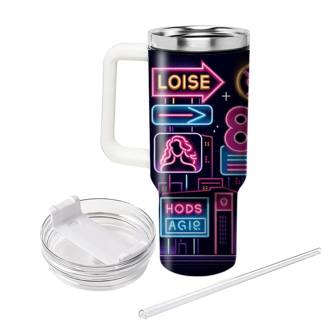 Nostalgic Neon Signs  Personalized Tumblers