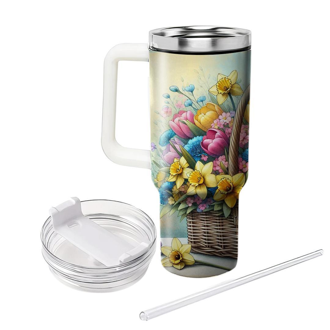 Charming Flower Basket  Tumblers For Gifts