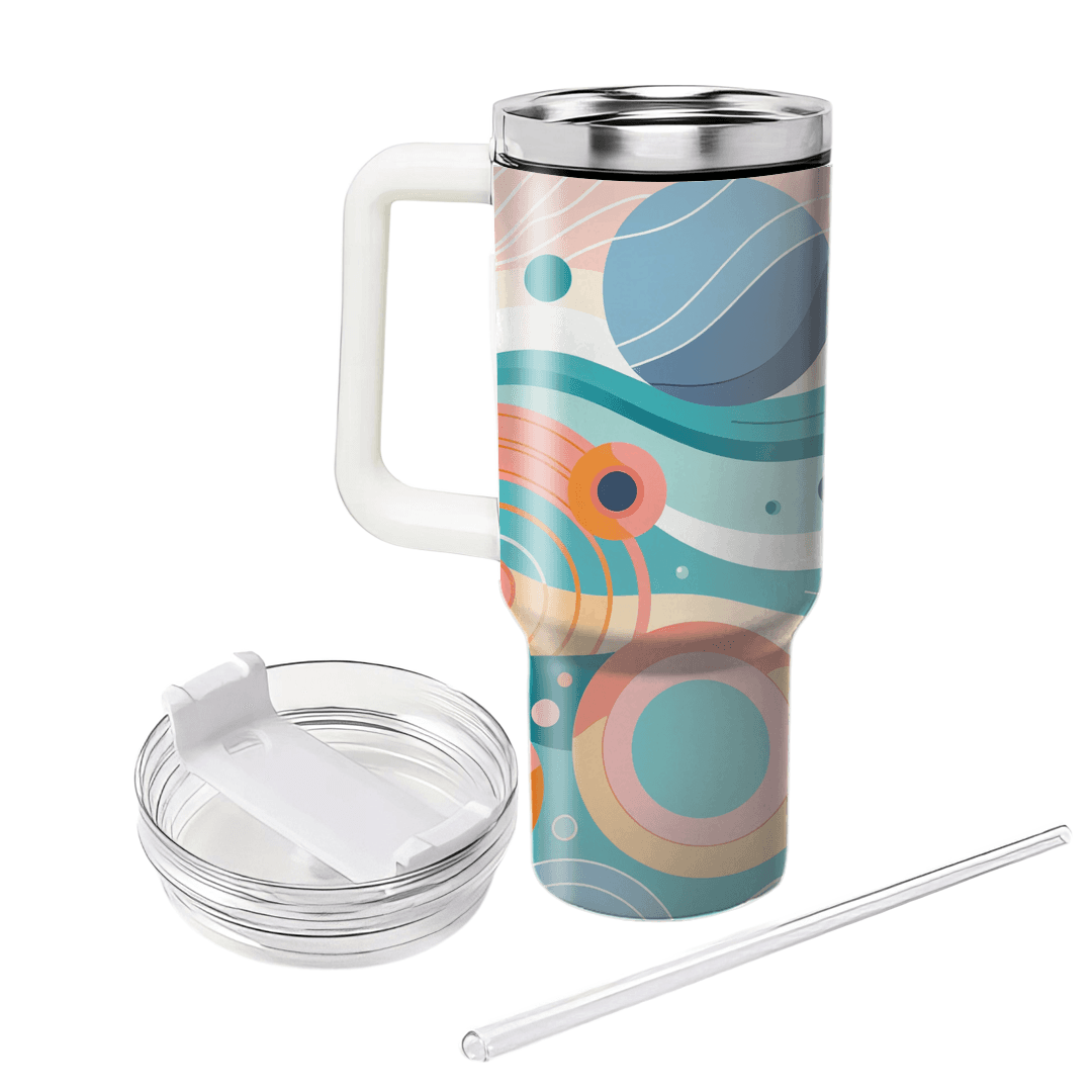 Groovy Floral Circles  Travel Tumblers