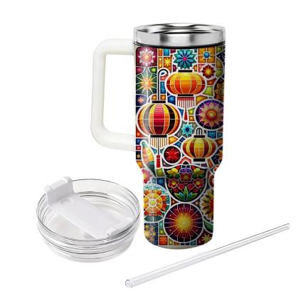 Mosaic Of Cultures - Global New Year Celebration  Tumblers With Lids