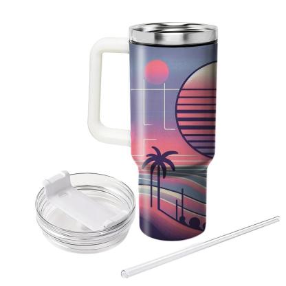 Pastel Sunset Waves  Personalized Tumblers