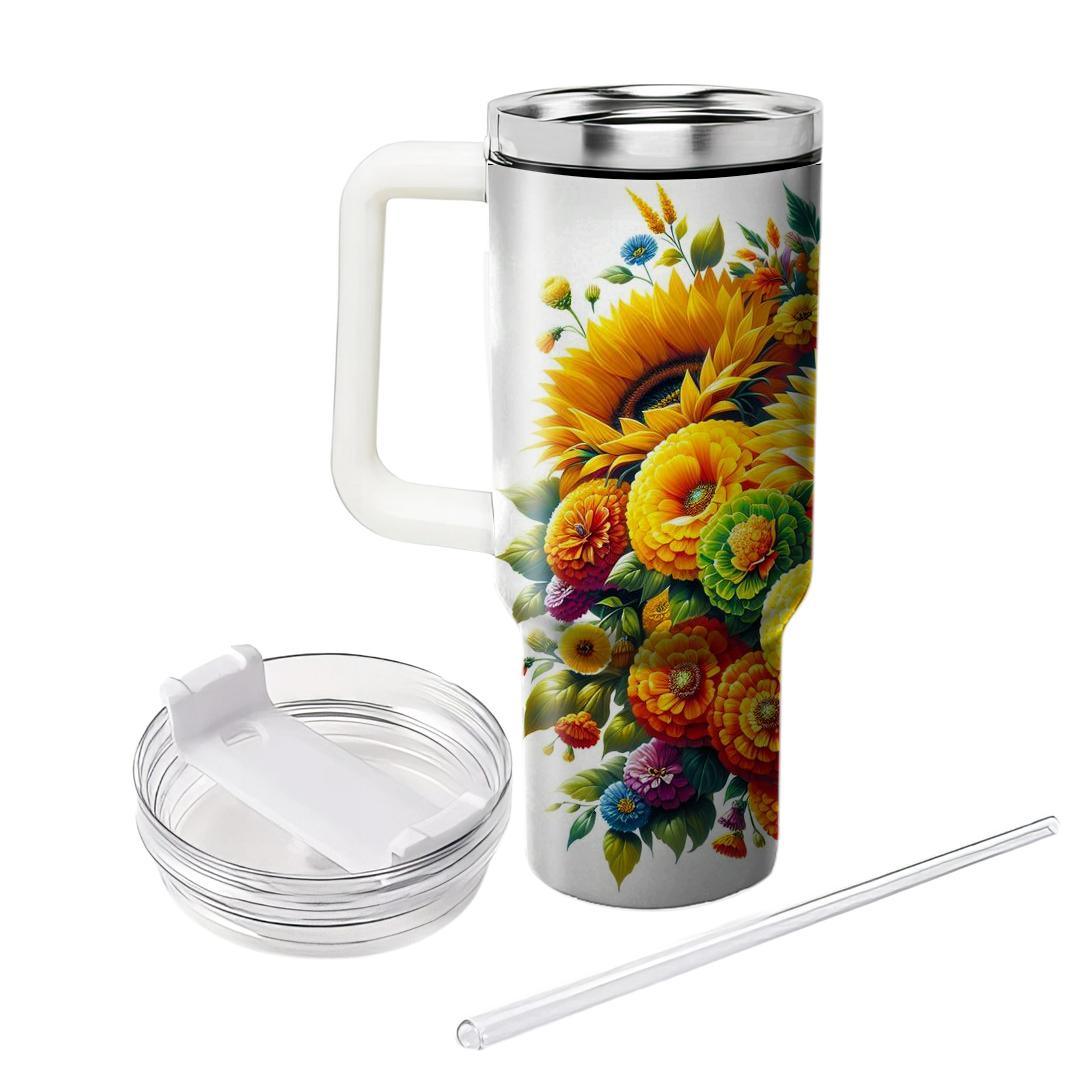 Sunkissed Floral Bouquet  Tumbler Cups