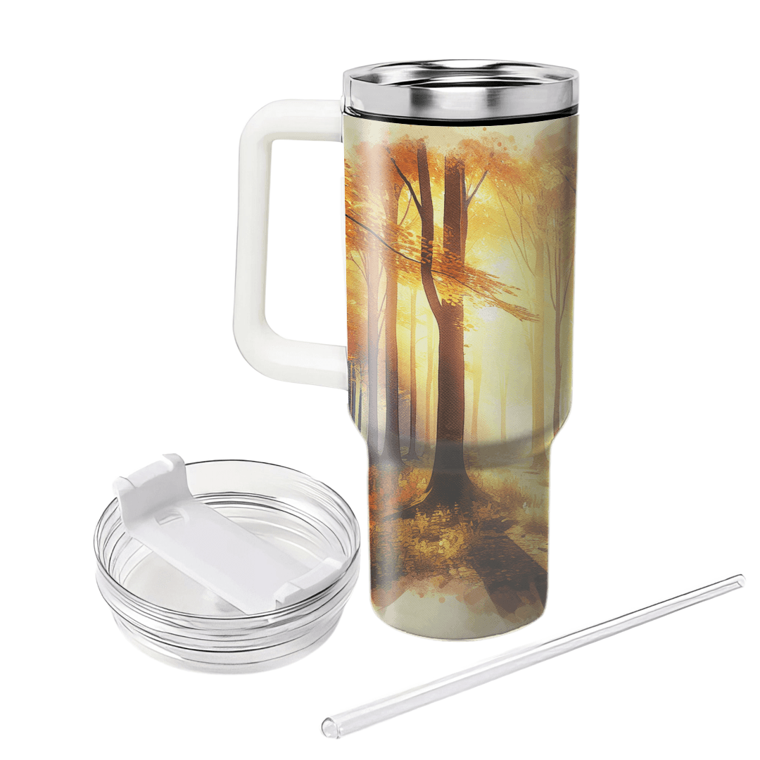 Golden Autumn Forest  Tumbler Cups