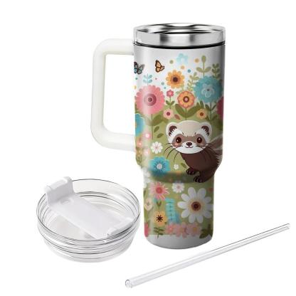 Whimsical Ferret Adventure  Tumblers With Lids