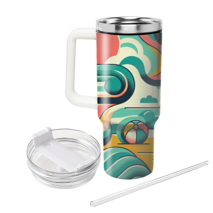 Whimsical Waves Travel Tumblers