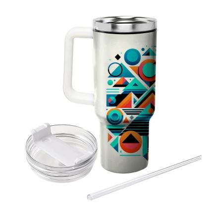 Bold Geometric Neon  Personalized Tumblers