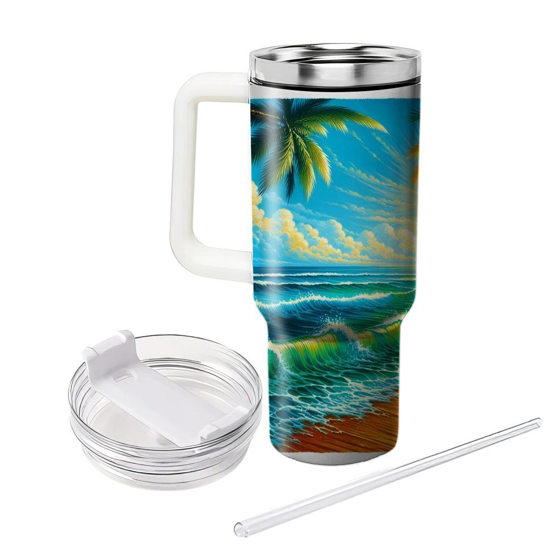 Sunlit Seaside Escape  Tumbler Cups