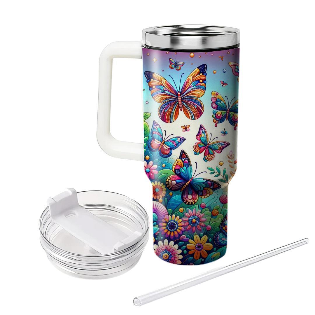 Dazzling Butterfly Harmony  Tumblers With Lids