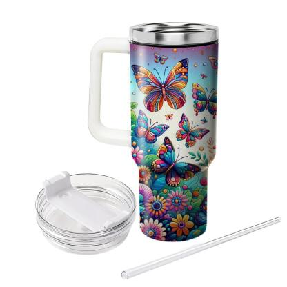 Dazzling Butterfly Harmony  Tumblers With Lids