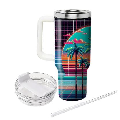 Pixel Perfect Paradise  Personalized Tumblers