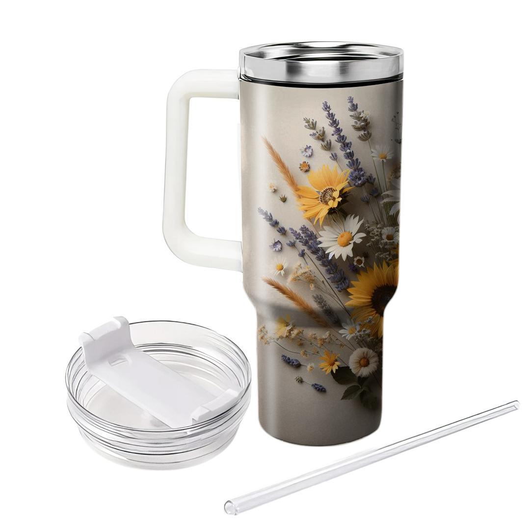 Rustic Country Blooms  Tumbler Cups