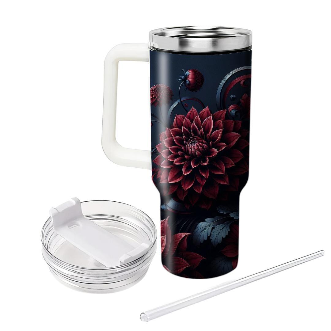 Crimson Dahlia Fantasy  Unique Tumblers