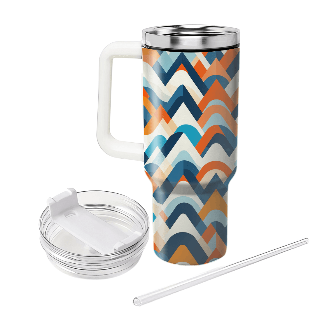 Energetic Triangle Wave Custom Tumblers