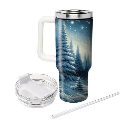 Winter Whispering Pines  Travel Tumblers
