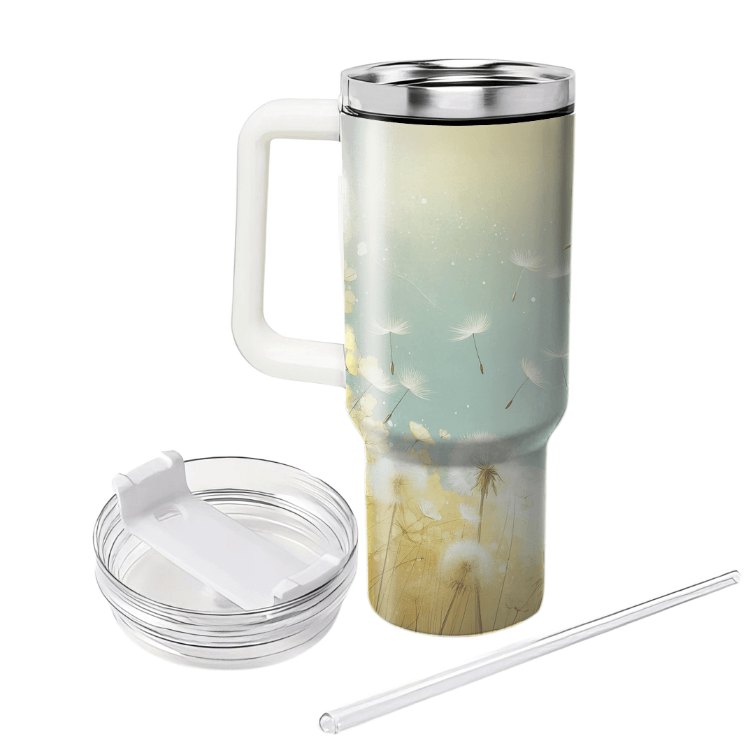 Spring Dandelion Dreams  Personalized Tumblers