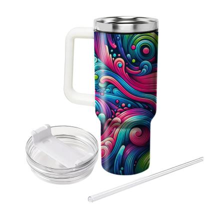 Neon Swirl  Personalized Tumblers