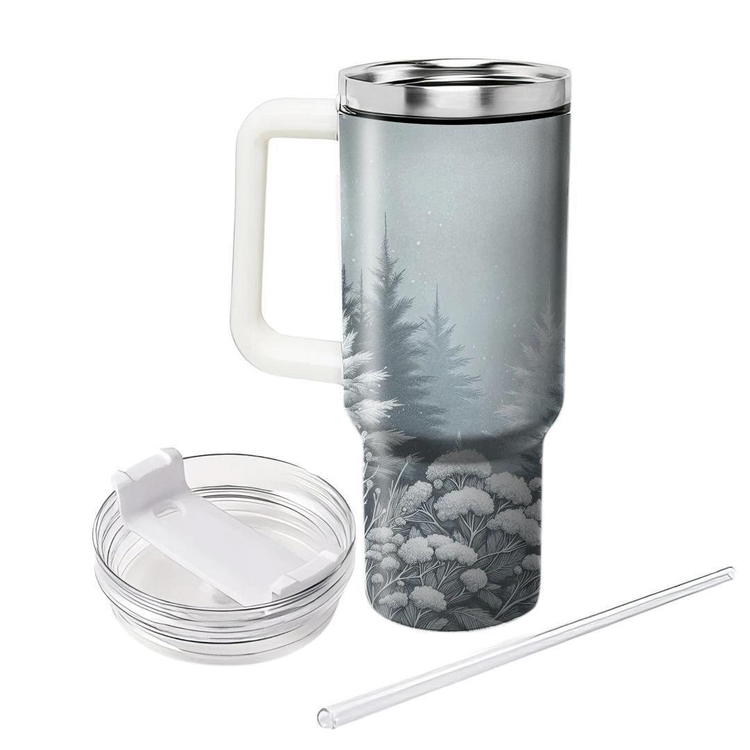 Winter Frosted Trees  Travel Tumblers