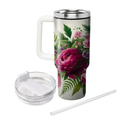 Vibrant Peony Paradise  Tumbler Cups