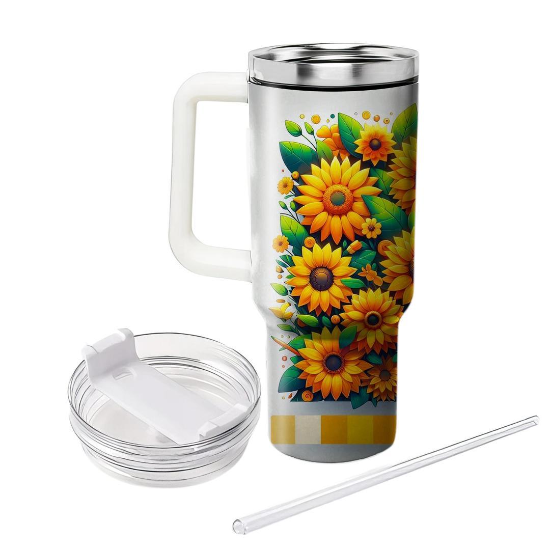 Radiant Sunflower Paradise  Unique Tumblers