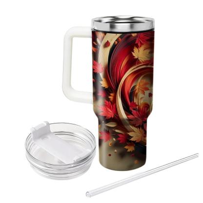 Autumn Maple Leaf Whirl  Tumbler Cups