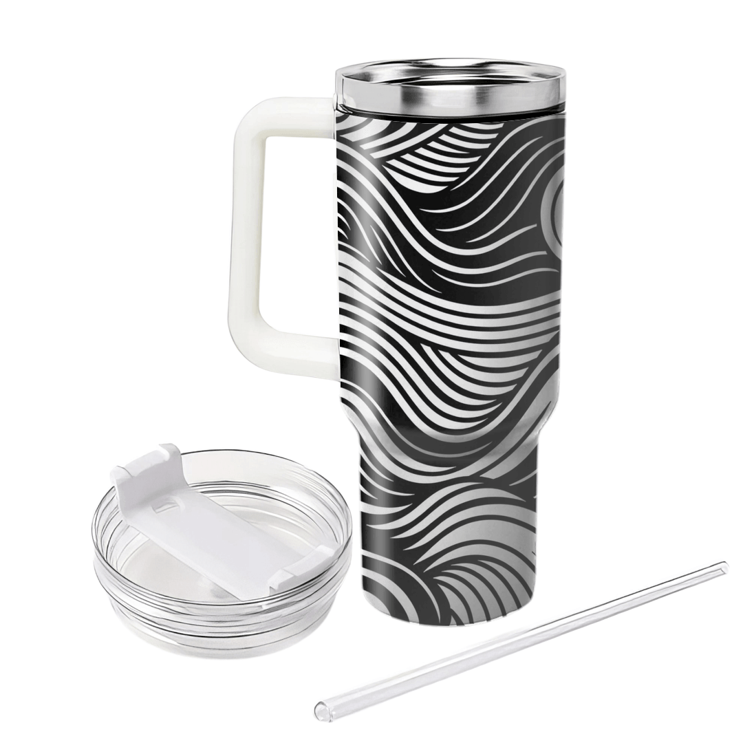 Bold Linear Waves  Custom Tumblers