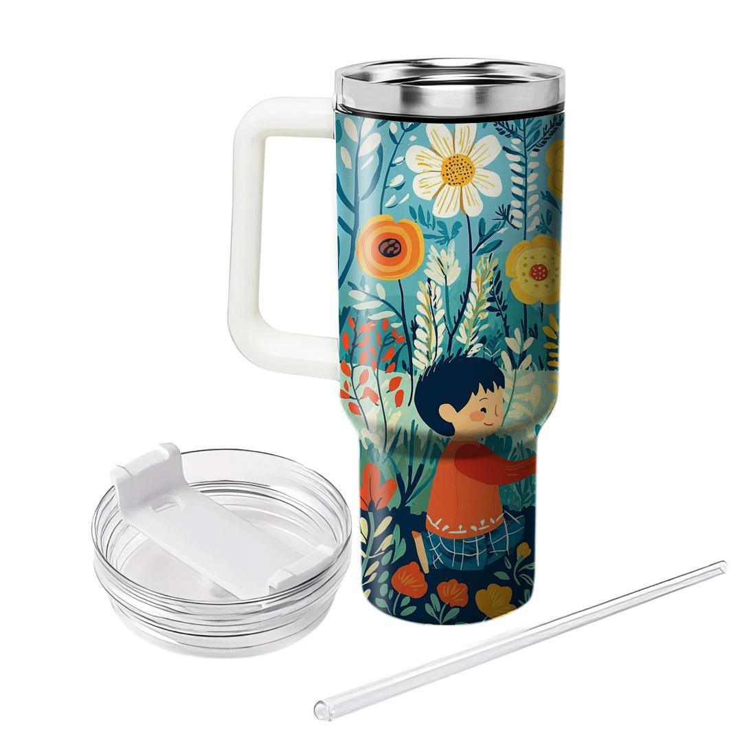 The Blossoms Of Support: A Mother’s Love Cultivating Growth Tumblers With Lids
