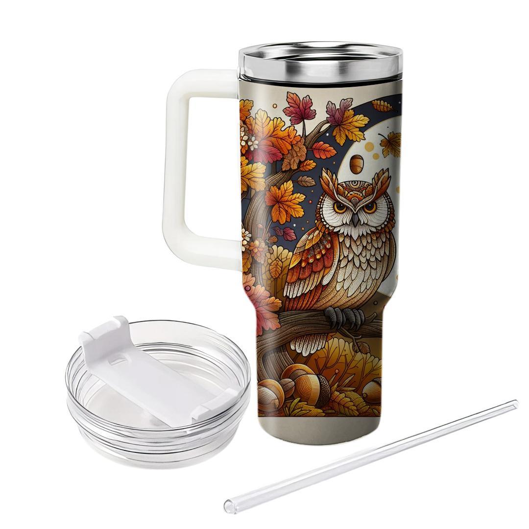 Autumn Owl Watcher  Decorative Tumblers