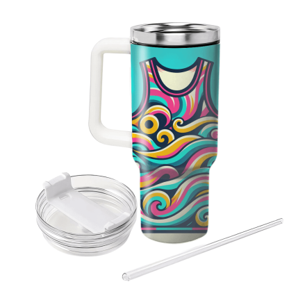 Retro Wave Neon Tank Top Custom Tumblers