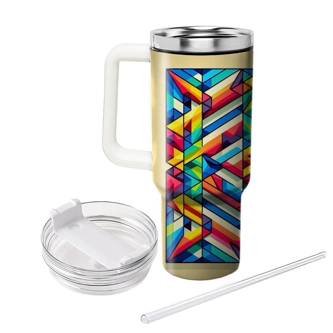 Abstract Rainbow Triangles  Insulated Tumblers