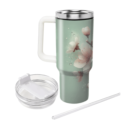 Spring Blossoms And Raindrops  Tumbler Cups