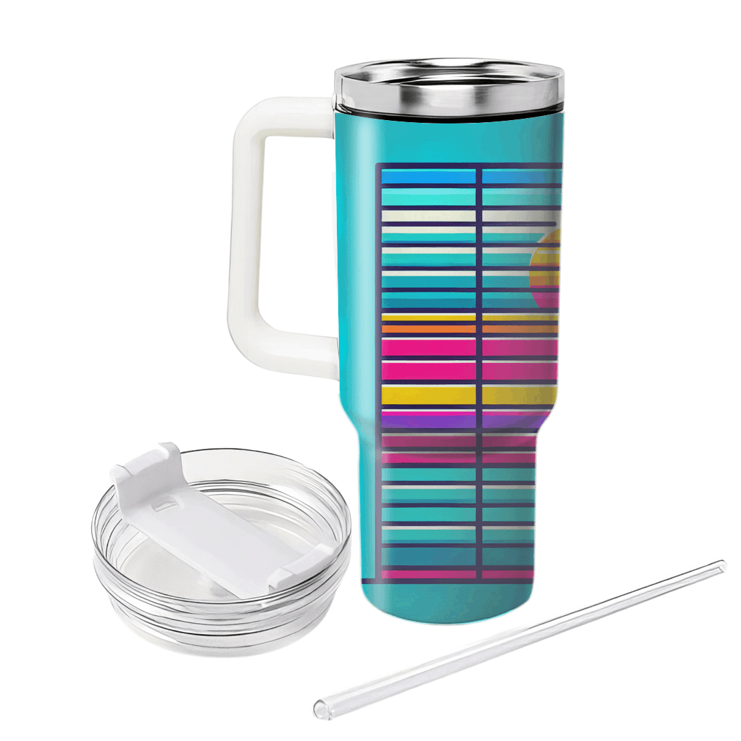 Retro Rainbow  Tumblers With Lids